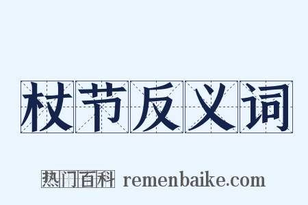 杖节反义词是什么意思的图片